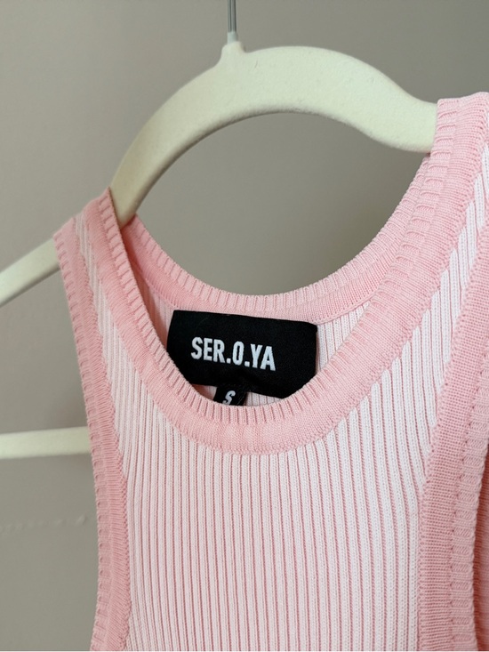 SER.O.YA Dresses & Skirts - SER.O.YA Jill Rib Knit Maxi Dress in Light Pink